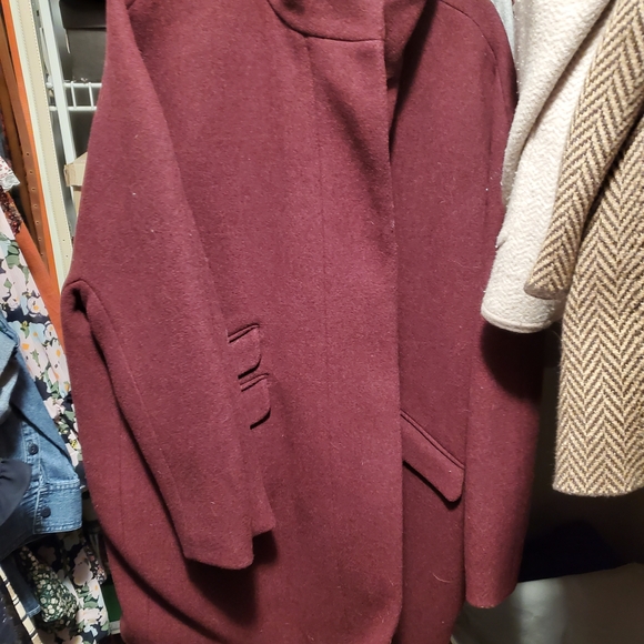J. Crew Burgundy Women's Coat - Picture 1 of 6